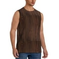 thumbnail image 2 of Balery Vintage Wood Men's Sleeveless Muscle Shirts Workout Tank Top, Moisture Wicking, Odor Protection-Small, 2 of 8