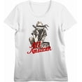 thumbnail image 4 of All American Cowgirl Women's Vivid White Crew Neck Short Sleeve Top-Small, 4 of 6