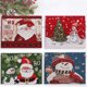thumbnail image 1 of RV 4 piezas nuevas prendas de punto Santa Claus muñeco de nieve decoración mantel personaje de dibujos animados almohadilla de aislamiento térmico 43*33*0,2 cm Sincero Electrónica, 1 of 5