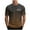 Brown, variant on Men's Basic Stretch Ombre Mountain Line Printed Short Sleeve Shirt, Crew Neck Versatile All Match Simple Outdoor Casual Blouse M-XXXL