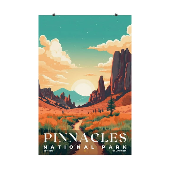 ELNEIT - Pinnacles National Park Poster, Unframed Matte Paper, S05