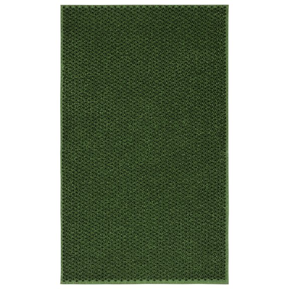Ottomanson Heavy Duty Non-Slip Rubber Mat 18" x 30" Indoor Outdoor Waterproof Doormat for Entryway Garage Kitchen, Green