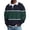 001 Army Green, variant on Waffle Polo Shirts for Men Color Block Striped Turndown Collar Long Sleeve Blouse Top Oversized Casual Sweatshirt