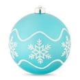 thumbnail image 2 of (3 pack) Turquoise Snowflake 150mm Jumbo Shatterproof Christmas Ornament, by Holiday Time, 2 of 3