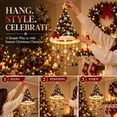 thumbnail image 6 of Brainybites Lighted Santa Hat Chandelier, Warm LED Christmas Hanging Décor, 6 of 9