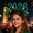thumbnail image 2 of 2026 Shiny New Year Hairband Glitter-Coated Headband Sparkling Numbers Design Hair Hoop Festive Hair Accessory, 2 of 7