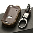 thumbnail image 5 of Vitodeco Genuine Leather Smart Flip Key Fob Remote Case with Key Holder Compatible for KIA Sportage, KIA Forte - 4-Button, Brown, 5 of 6
