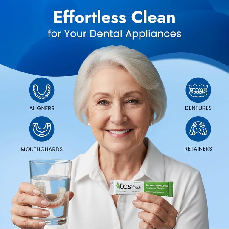 TCS Fresh, Dental Appliance Cleaner, 6 Month Supply - Walmart.com