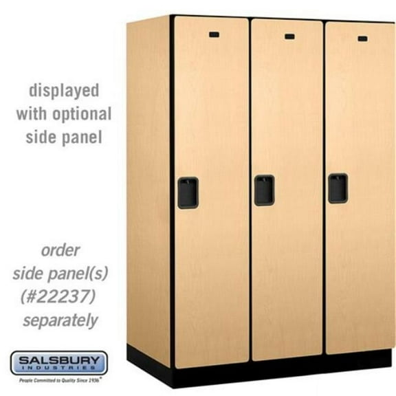 Salsbury Industries 18-21364MAP 18 in. Wide Single Tier Designer Wood Locker, Maple - 3 x 6 ft. x 24 in.