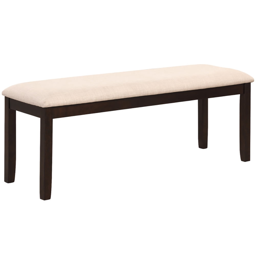 Finihen Upholstered Ottoman Bench, Footstool Ottoman, Decorative Furniture Footrest, Upholstered Ottoman Bench with Padded Cushion, for Living Room, Bedroom, Porch, Beige