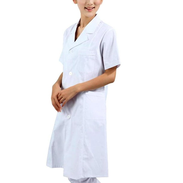 Uniforme de blouse de laboratoire court pour femme 2 pi ces
