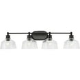 thumbnail image 6 of Singleton Collection Four-Light 36" Matte Black Farmhouse Vanity Light with Clear Glass Shades, 6 of 8