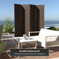 thumbnail image 2 of Red Lantern 6 ft. Tall Woven Fiber Outdoor All Weather Room Divider - 4 Panel - Dark Brown, 2 of 8