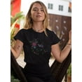 thumbnail image 2 of Hummingbird Embroidery Style T-Shirt Women -SPIdeals Designs, Female Small, 2 of 4