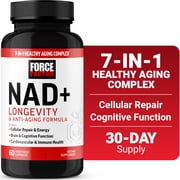 Force Factor NAD+ Longevity, Healthy Aging NAD Supplement with Resveratrol & Nicotinamide for Cellular Energy & Repair, Cognitive Health, 60 Capsules