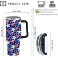 thumbnail image 3 of Star America Flag 40oz Tumbler With Handle Gifts For Daughters Sports Tumbler With Lid And Straw For Beach, 3 of 6
