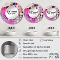 thumbnail image 4 of Designart "Cubism Unleashed Pink Expressions" Cubisme Miroir Rond Décoration Murale Mi-Siècle - Grand Miroir Rond Rose - Miroir Rond 23 Pouces x 23 Pouces Pouces, 4 of 5