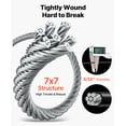 thumbnail image 3 of KFFKFF 3/32 Inch Wire Rope Kit, 165 ft Length, 304 Stainless Steel Wire Cable, 450 lbs Breaking Strength, 3 of 9