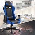 thumbnail image 6 of Gaming Chair Office Desk Chair Ergonomic Reclining Computer Chair Height Adjustable Swivel Recliner with Headrest Lumbar Support, Black Blue, 6 of 7