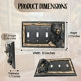 thumbnail image 3 of BestGiftEver Triple Toggle Decorative Light Switch Cover Plate with Black Bear and Tree Branch Accents - Rustic Electrical Cover Plate for Lodge Cabin House Style Ideal for Wildlife and Nature Lovers, 3 of 8