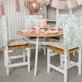 thumbnail image 3 of Sage Green Coral Coastal Chair Back Covers, Removable Chair Covers for Dining Chairs Set of 8, Washable Chairs Slipcovers Back Seat Protector for Wedding Party 19"x20", 3 of 9