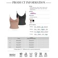 thumbnail image 5 of Amilia Women's Basic Solid V Neck Cami Spaghetti Double Layer Crop Tank Tops Casual Shirts, 5 of 6