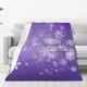 thumbnail image 1 of Fotbe Snowfall Sky White Purple Manta de Franela Acolchonada con Estampado, Súper Suave y Esponjosa, Extra Grande para Sofá, Cama, Uso Todo el Año-60"x50", 1 of 7