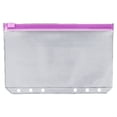 thumbnail image 1 of Maoww 10 Pieces Zipper Pouch Container Convenient PVC Documents Pouches Document Holding Bag Storage Containers for Home Office School A6 Purple, 1 of 5