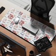 thumbnail image 2 of Long Mouse Pads for Desk,Vintage Baseball Elements Pattern Desk Mats on Top Of Desks, Desk Mouse Pad Extra Large with 3mm Non-Slip Base and Stitched Edge for Gaming,Office,Work,Home 35.4"x15.7", 2 of 6