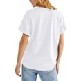 thumbnail image 2 of Langwyqu Summer Rose Printed Women Short Sleeve Crewneck Graphic T-Shirt, 2 of 5