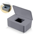thumbnail image 2 of Wet Wipes Box, Baby Wet Wipes Box, Tissue Storage Case, Toilet Paper Box, Baby Wipes Case, Tissue Holder, Plastic Wet Wipes Dispenser, Tissue Box, Napkin Box (Black), 2 of 9