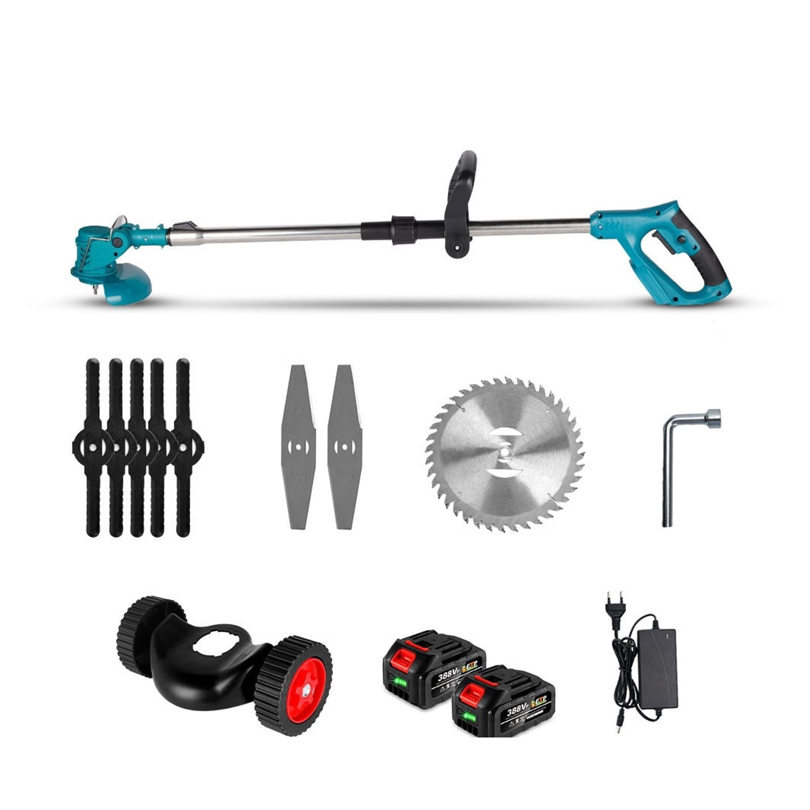 1500W 7 Inch Cordless Electric Lawn Mower Length Adjustable Handheld Rechargeable Garden Pruning Tools ,Easy to Use