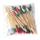 thumbnail image 2 of Palillos de comida navideños Palillos de dientes de decoración navideña para frutas Pastel Postre 50 piezas, 2 of 9