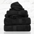 thumbnail image 2 of Superior Hymnia Egyptian Cotton 6-Piece Towel Set, Black, 2 of 8