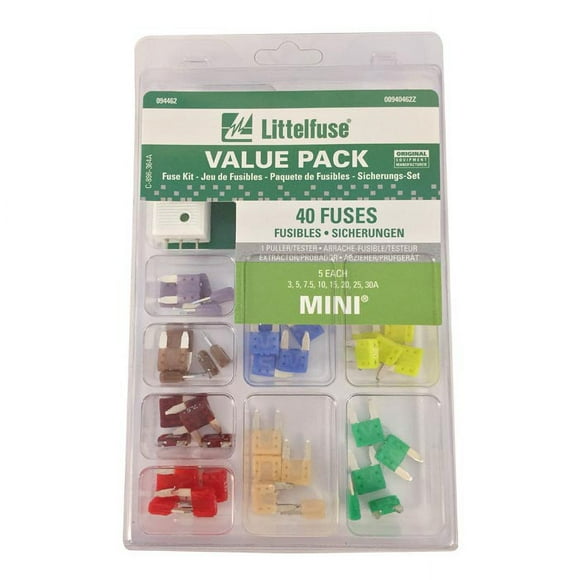Ultimate Mini Blade Fuse Assortment | 40pc Value Pack by Littelfuse Inc.
