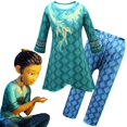 thumbnail image 1 of Disney Kingdom and the Last Dragon Cosplay Costumes Halloween for Kids Anime Cosplay Clothing Fancy Set Children's Show Costumes zhangyuxiang LED, 1 of 2