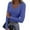 Blue, variant on Womens Ribbed Knit Long Sleeve V Neck T-Shirts Slim Fitted Casual Knitted Tops Pullover Jumper Tee