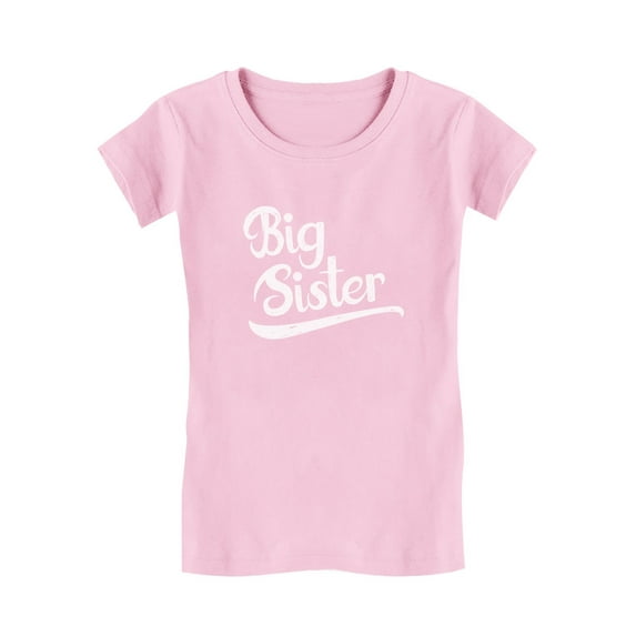Tstars Girls Big Sister Shirt Lovely Best Sister Cute B Day Gifts for Sister Graphic Tee Gift for Big Sister Siblings Gift Birthday Baby Shower Christmas Funny Sis Girls Fitted T Shirt