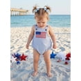 thumbnail image 3 of Lairauiy Infant Baby Toddler 4th of July Overall Romper 3 6 12 18 Months Flag Embroidery Sleeveless Patriotic Jumpsuits, 3 of 9