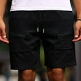 thumbnail image 7 of cllios Cargo Shorts for Men Summer Comfortable Work Shorts Workwear Athletic Shorts with Multi Zipper Pockets Fathers Day Gift Ideas Black,L, 7 of 7