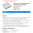 thumbnail image 2 of Cabin Air Filter - Compatible with 2007 - 2013 Chevy Silverado 1500 2008 2009 2010 2011 2012, 2 of 2