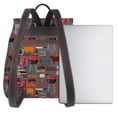 thumbnail image 3 of Easygdp BBQ Icons Mochila de Cuero para Mujeres, Bolso de Hombro, Bolsos de Mano de Moda para Trabajo y Viajes, 3 of 4