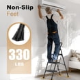 thumbnail image 4 of Step Ladder Step Stool for Adults Step Ladder Folding Step Stool with Cushioned Handle lbs/ kg Capacity Step Ladder with Wide -Slip Pedal Ergonomic Design, 4 of 7