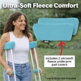 thumbnail image 3 of Crutch Comfort Universal Crutch Underarm Pad Covers - (Turquoise), 3 of 7