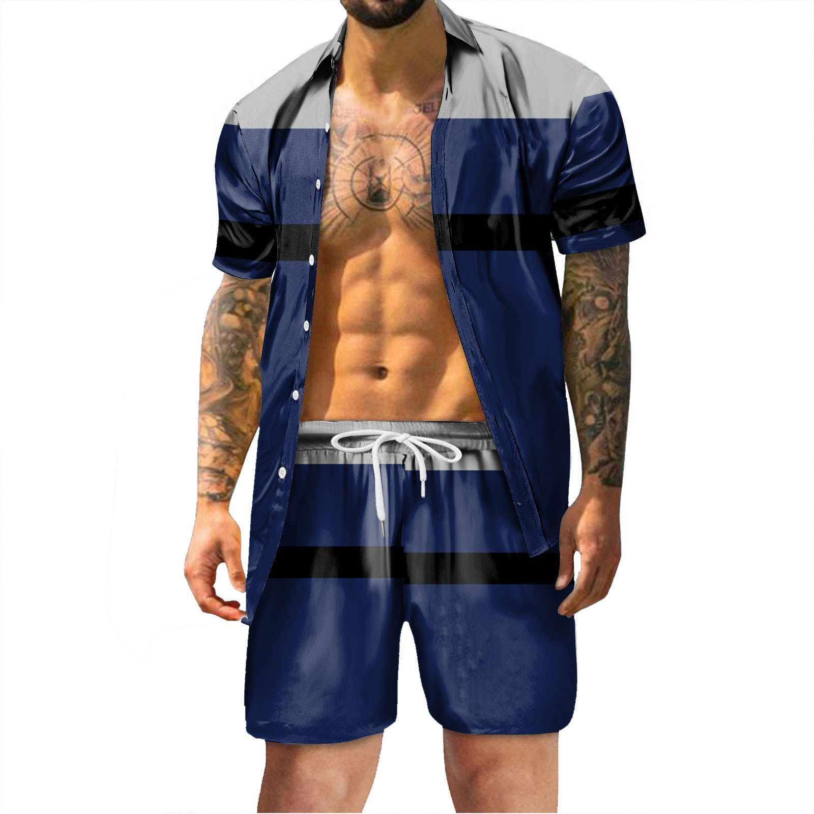 Yubnlvae Mens Summer Fashion Leisure Hawaii Seaside Holiday Beach Digital 3D Printing Short