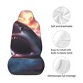 thumbnail image 4 of Wukai Dramatic Shark Attack Full Set Car Seat Covers with Soft Padding Universal Auto Front Seats Protector and Cushion Mat, 4 of 5