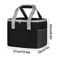 thumbnail image 2 of Insulated Aluminum Foil Lunch Bag - Black Thermal Cooler Bag, 27x22x18cm, Waterproof, Large Capacity, Leak Proof Design, Ideal for Office, Work, Picnics, and Travel, 2 of 6