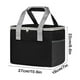 thumbnail image 3 of Bolsa Térmica de Aluminio para El Almuerzo | Bolsa Térmica Portátil Reforzada | Poliéster Negro | 27 X 22 X 18 Cm | Impermeable y a Prueba de Fugas | Fiambrera de Gran Capacidad, 3 of 6