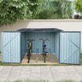 thumbnail image 2 of DAJU Remise de Rangement Extérieure en Acier pour Bicyclette avec Toit en Pente et 4 Rails à Vélo, Noir, 2 of 9