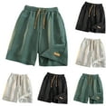 thumbnail image 1 of JDQJBZ Mens Beach Shorts Solid Color Ice Silk Lightweight Relaxed Drawstring Quick Dry Summer, 1 of 4